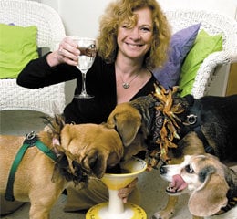 Pam Alerine with dogs