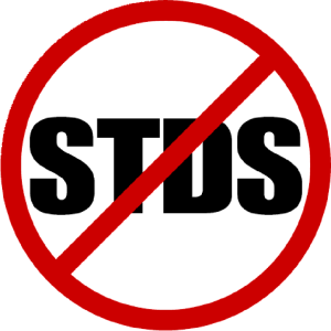 stds sign, crossed over in red