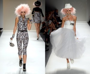 fashion week, pink wig, fashion, model, runway model