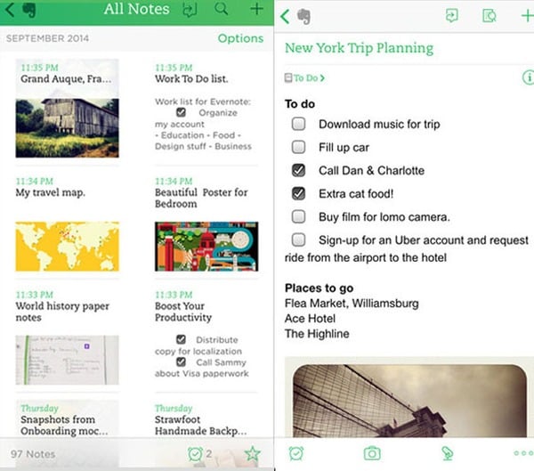 Evernote apps