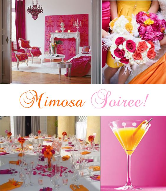 mimosa soiree wedding shower theme