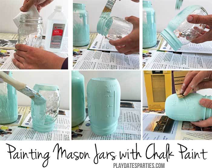 chalk paint mason jar