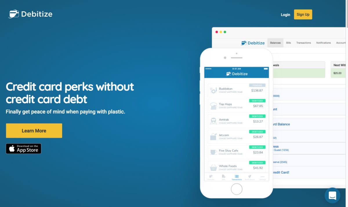 Debitize makes it easy to manage your money 