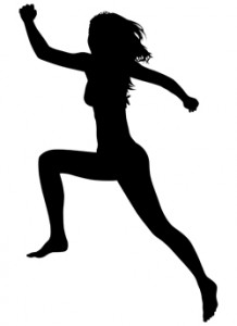 shadow girl running