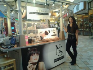 Janelle at her NS Mineral mall kiosk