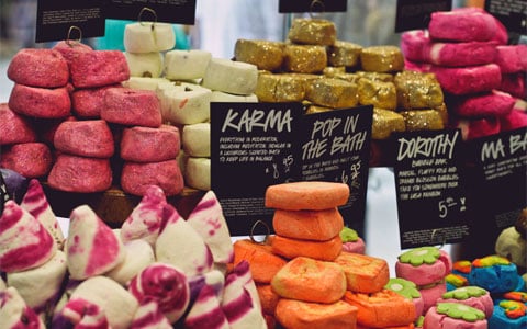 An example photo of how LUSH displays their fresh products. (Image taken from "Her Daydreams" blog.)