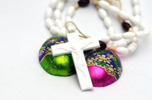 Cross with Easter Eggs
