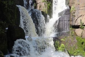 beautiful cascading waterfall