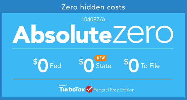 absolute zero turbo tax federal free edition