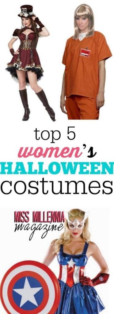 Unsure of what you want to dress up as for Halloween this season? Consult this guide for the top five women's costumes this year!