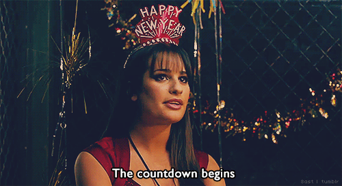 New Year lea michele gif after holiday season