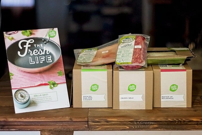 HelloFresh meal boxes sitting on table to help cooking skills