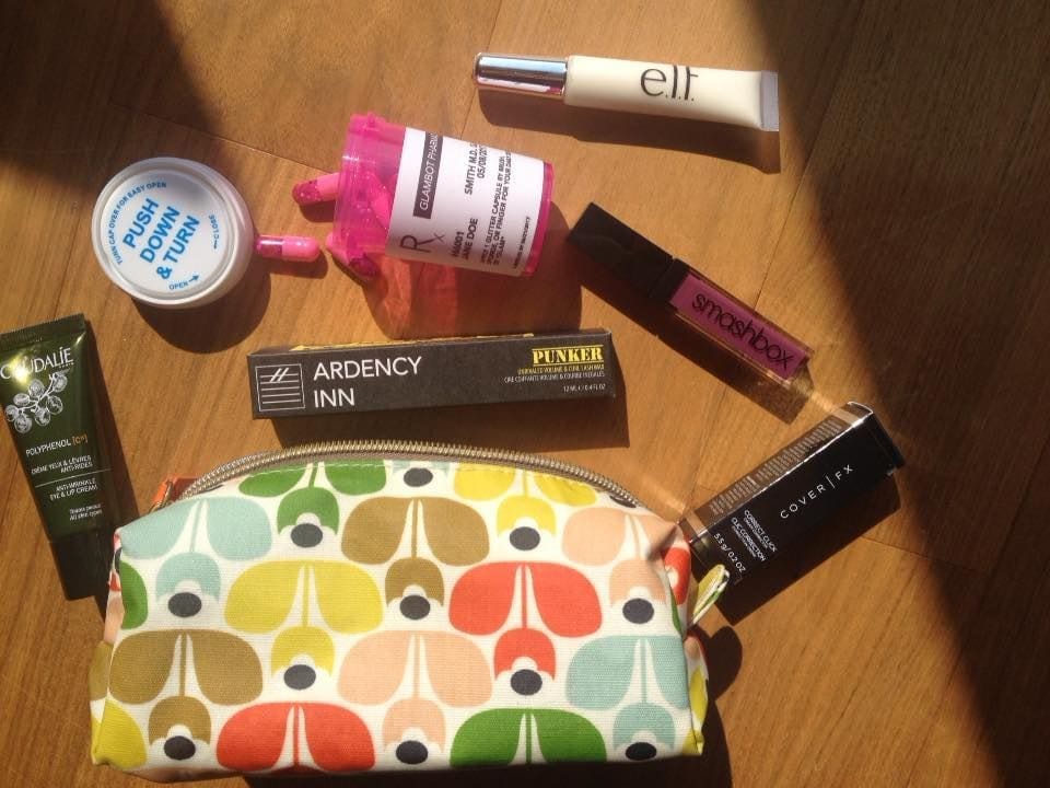 glambot makeup bag and product