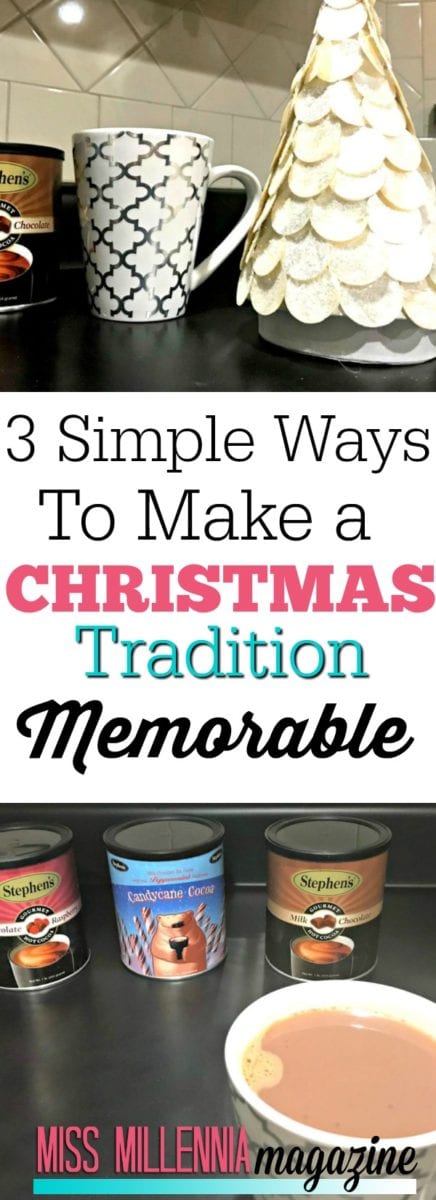 I love traditions because I think they do bring a family closer together when they get used to the ritual of doing them every year.