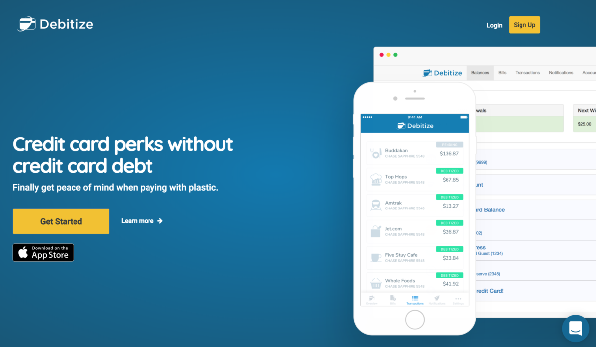 Debitize is a great tool to help you get the most out of your credit card