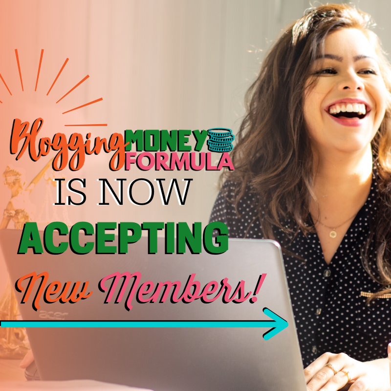 Blogging Money Formula is now accepting new members!