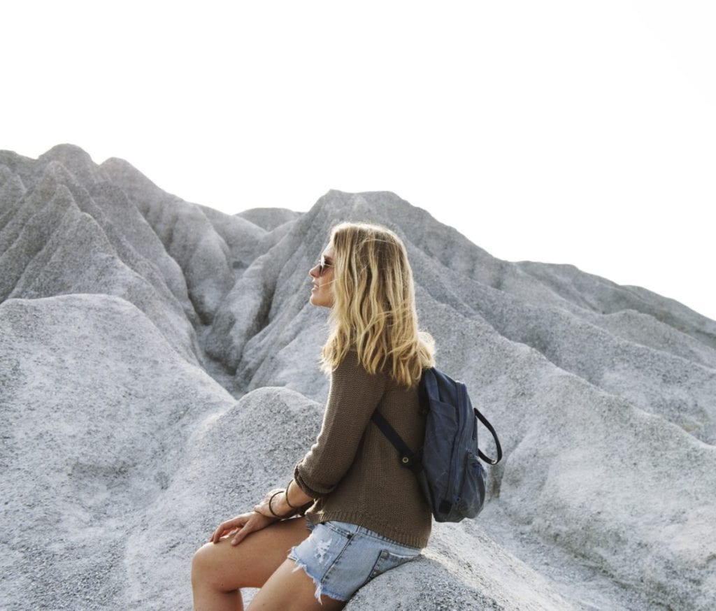 Girl in the rock