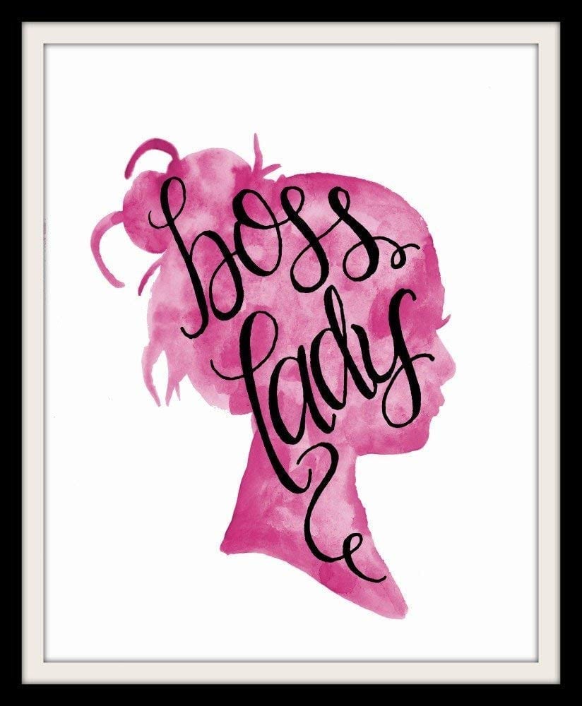 Boss Lady inspirational poster gift ideas for entrepreneurs