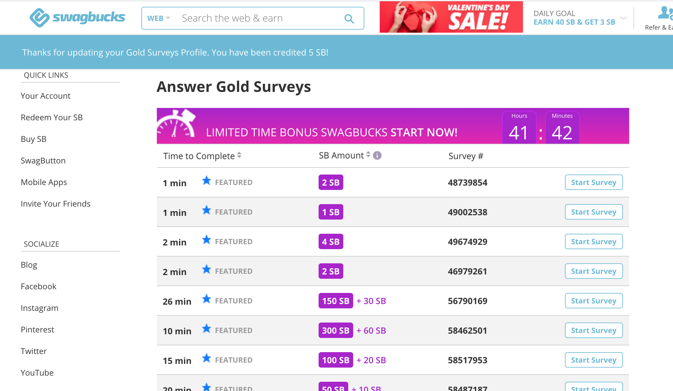 answer gold surveys