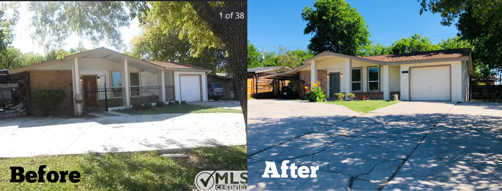 before and after rental property