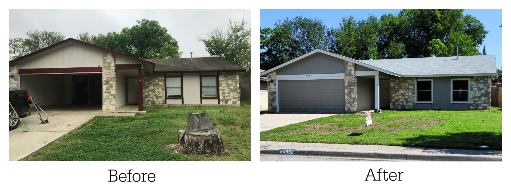 rental house before and after