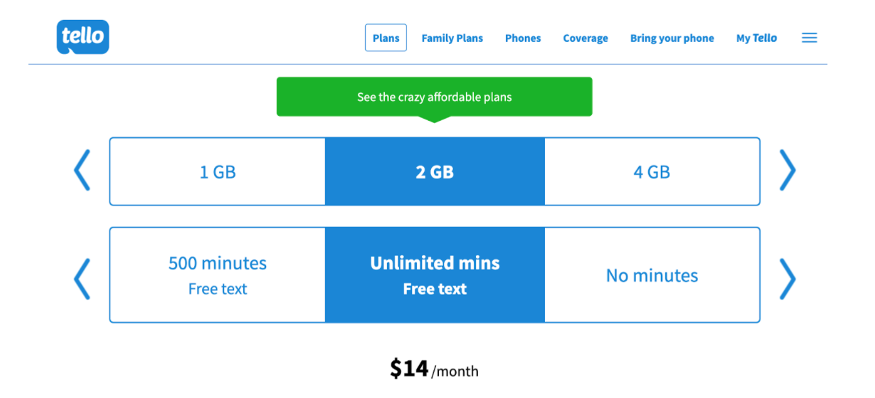Tello Mobile: see the crazy affordable plans
