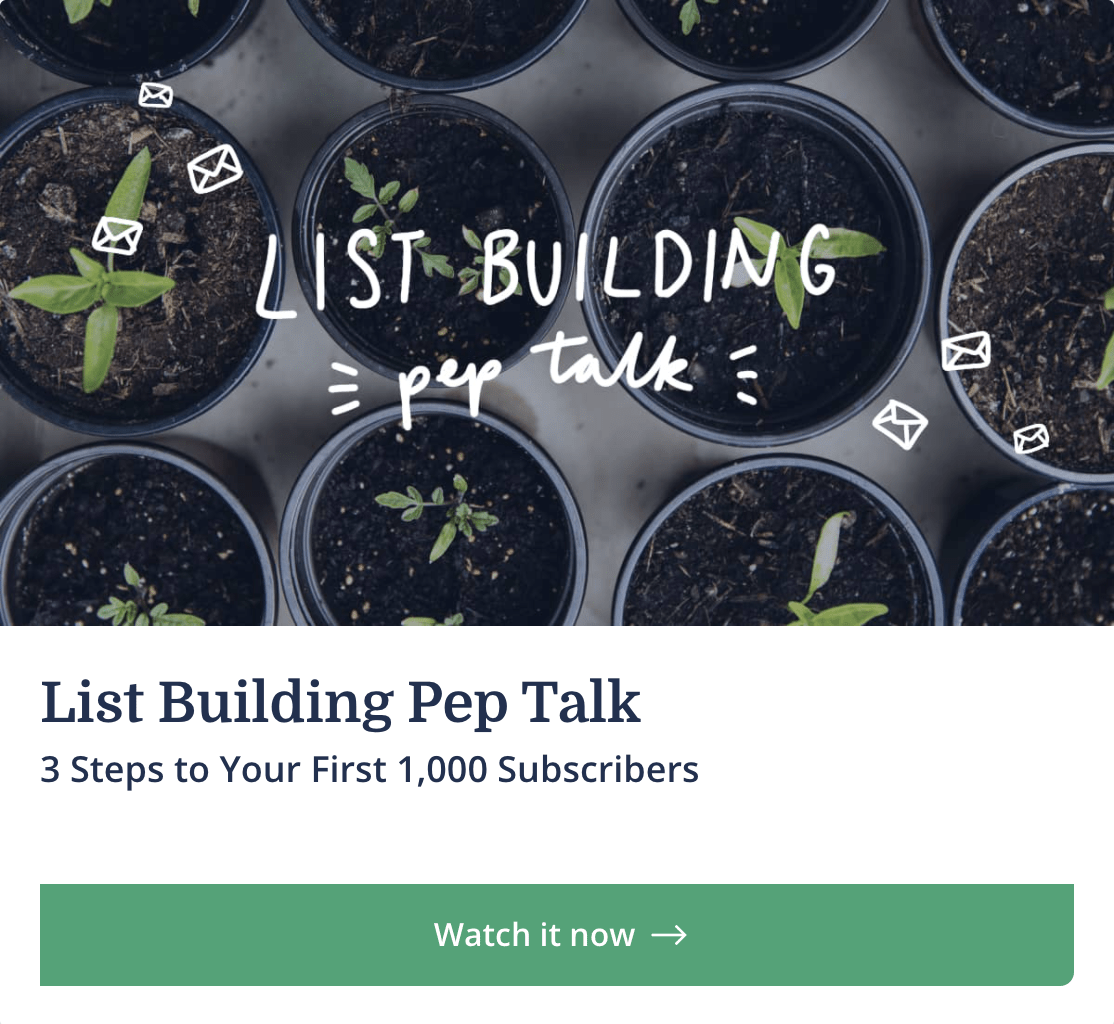 List Building Pep Talk Webinar
