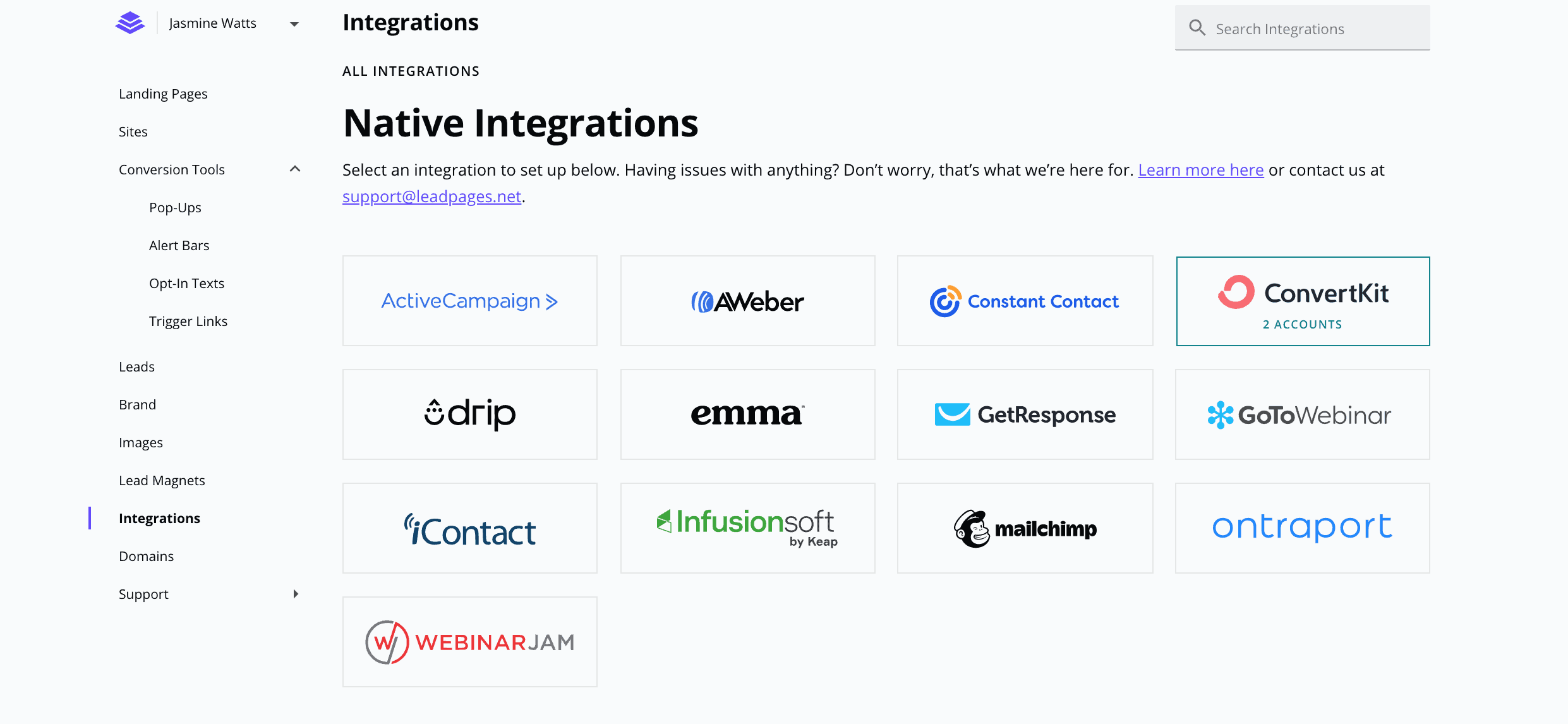 LeadPages Integrations
