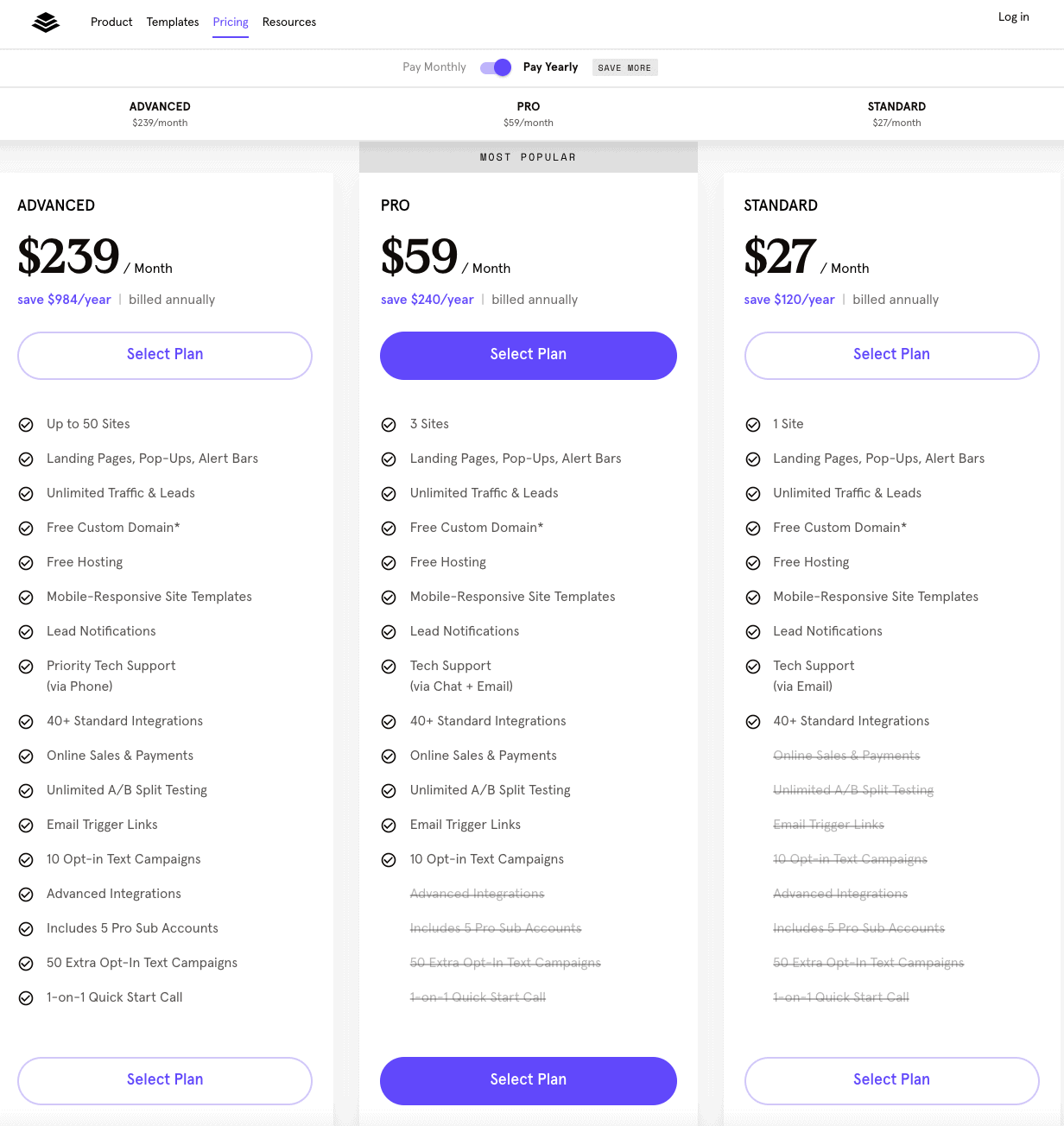 LeadPages Prices