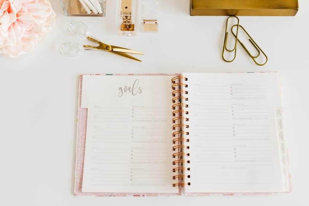 A goals journal will help you stay organized 