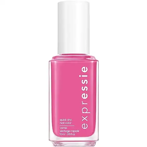 essie expressie, Quick-Dry Nail Polish, 8-Free Vegan, Hot Pink, Trick Clique, 0.33 fl oz