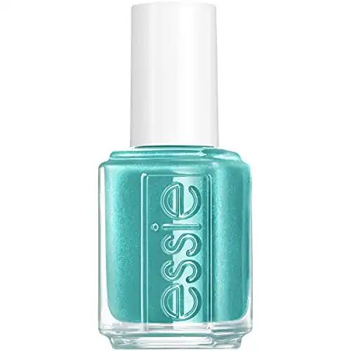 Essie essie nail polish, ferris of them all collection, vintage teal glossy shine nail color with a shimmer finish, main attraction, 0.4600 fl. oz.