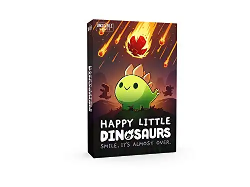 Unstable Games – Happy Little Dinosaurs Base Game – Cute card game for kids, teens, & adults – Dodge life’s disasters and survive the apocalypse! – 2-4 players ages 8+ &#...