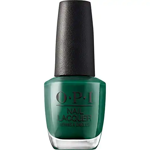 OPI Nail Lacquer, Opaque & Vibrant Crème Finish Green Nail Polish, Up to 7 Days of Wear, Chip Resistant & Fast Drying, High Shine, Stay Off the Lawn!!, 0.5 fl oz