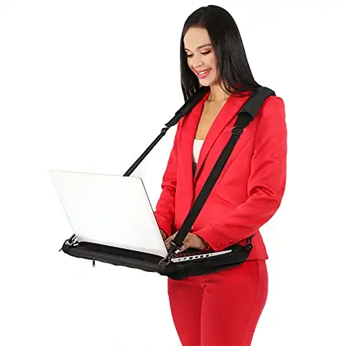 VitaliZEN Laptop Harness Extra Large & Comfortable Improved Design, Hands-Free Portable, Adjustable, Wearable Desk for up to 17” Laptops, Tablet, Notepad, MacBook, etc