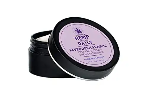 Hemp Daily Intensive Cream | Hemp Cream with Essential Oils | Vegan, Organic Ingredients | 1.7 Ounces (Lavender, Pack of 1)