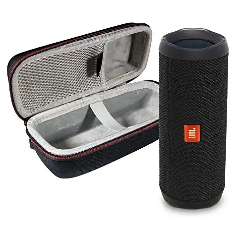 JBL Flip 4 Portable Bluetooth Wireless Speaker Bundle with Protective Travel Case Black