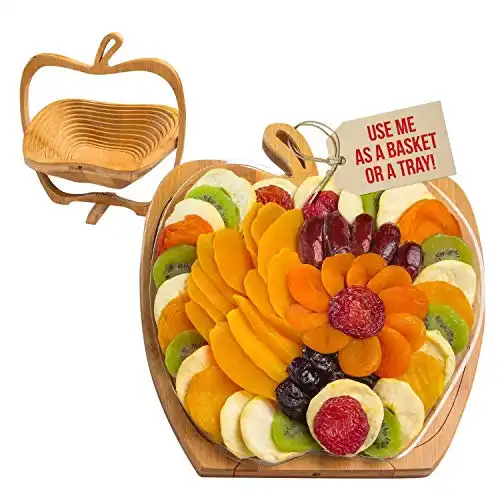 Dried Fruit Gift Basket– Healthy Gourmet Snack Box - Holiday Food Tray - Variety Snacks - Birthday, Sympathy, Mom, Dad, Corporate Tray - Bonnie & Pop