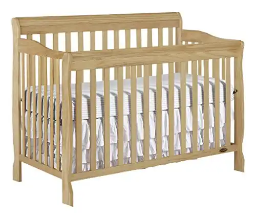 Dream On Me Ashton 5-in-1 Convertible Crib in Natural, Greenguard Gold Certified