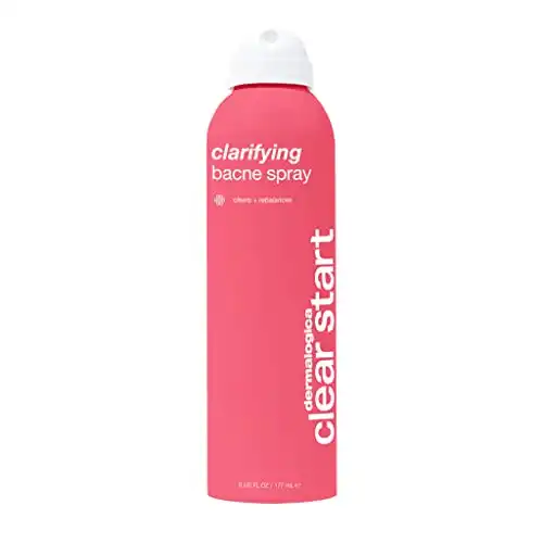 Dermalogica Clear Start Clarifying Bacne Spray - Back Acne Treatment Spray for Body Breakout, Pore Clearing, Preventing Pimple with Salicylic Acid, Witch Hazel, Tea Tree Oil, All Skin Type - 6 fl oz