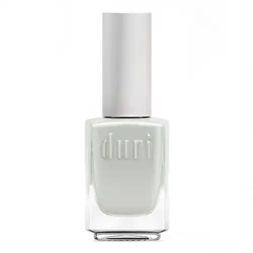 duri Nail Polish, 704 Herbal Lounge, Pastel Pale Gray with Green Tint, Full Coverage, Glossy Finish, Easy to Apply, 0.5 Fl Oz