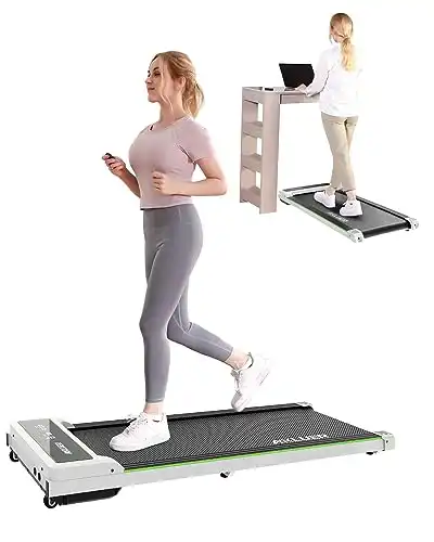 Walking Pad, AKLUER 2.25 HP Under Desk Mini Treadmill with 265 Weight Capacity, Portable Walking Treadmill with IR Remote for Home, Office, Apartment, Light Weight Electric Walking Jogging Machine