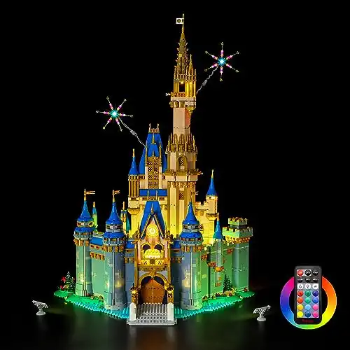 BRIKSMAX Led Lighting Kit for LEGO-43222 Disney Castle（Remote Control Version） – Compatible with Lego Disney Building Blocks Model- Not Include Lego Set