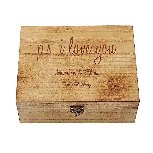Let's Make Memories Personalized Keepsake Box – for Couples – for Weddings and Anniversaries - Love Letters