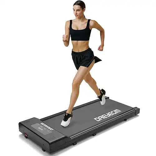 Walking Pad, Under Desk Treadmill for Home Office, DAEYEGIM 2 in 1 Portable Walking Treadmill with Remote Control, Walking Jogging Machine in LED Display
