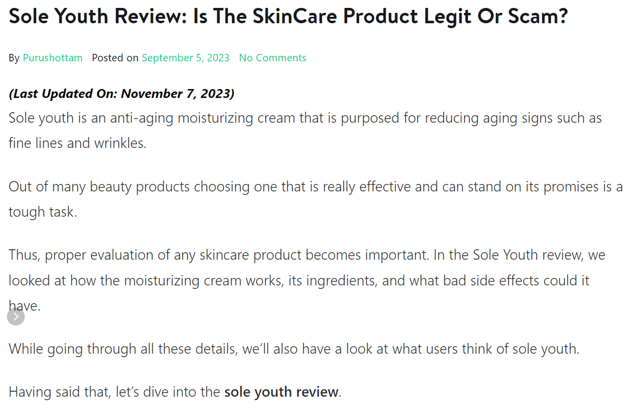 5 Sole Youth Moisturizer Cream Reviews In 2024