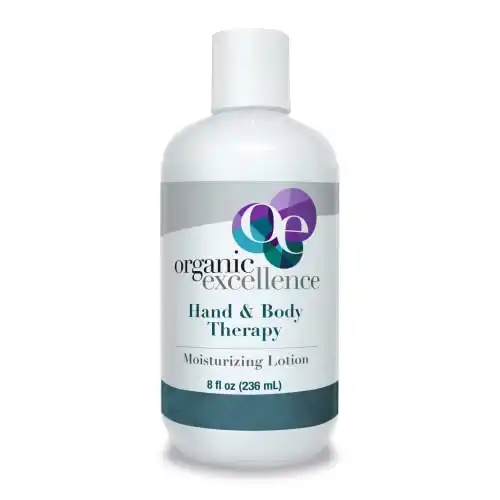 Organic Excellence Daily Organic Moisturizing Hand and Body Lotion Made with Shea Butter, Cruelty-Free, All Natural, Unscented, 8 Ounce Bottle