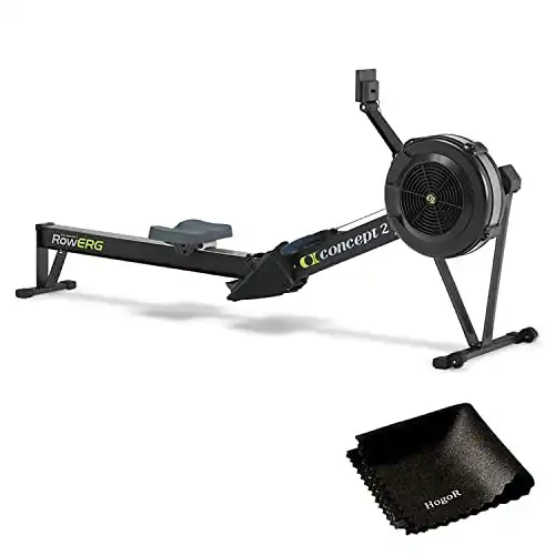 Concept2 Model D Upgraded New Rowing Machine Indoor Rowing Machine for Exercise Control Your Workout Intensity with PM5 Performance Monitor and Bundled with HogoR Cleaning Cloth