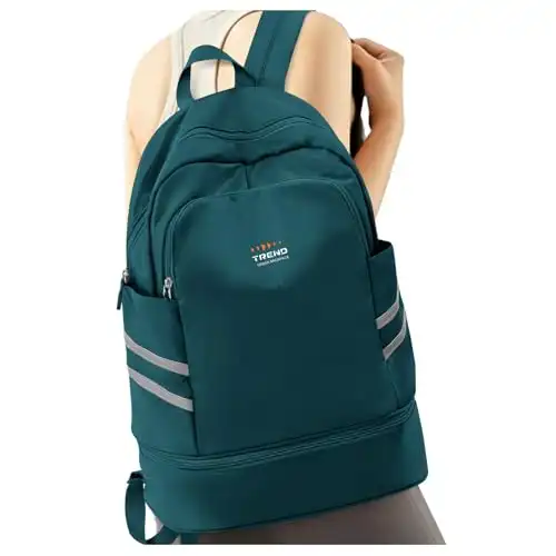 Gym Backpack for Women with Shoes Compartment & Wet Pocket, Large Women Travel Backpack Water Resistant, Sports Swimming Backpack Gym Bag