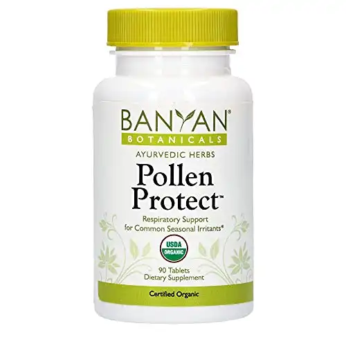 Banyan Botanicals Pollen Protect – Clinically Tested Organic Ayurvedic Supplement – for a Healthy Respiratory Response to Seasonal Irritants* – 90 Tablets – Non-GMO Natural Sustainably Sourced...